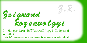 zsigmond rozsavolgyi business card